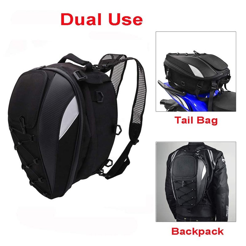 YSMOTO Waterproof Motorcycle Tail Bag - Dual Use Sport Backpack Helmet Bag - Image 2